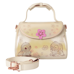 Loungefly Disney Stitch & Angel Cherry Blossom Bow Handle Crossbody Bag (Online Order Only)