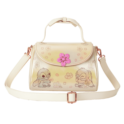Loungefly Disney Stitch & Angel Cherry Blossom Bow Handle Crossbody Bag (Online Order Only)