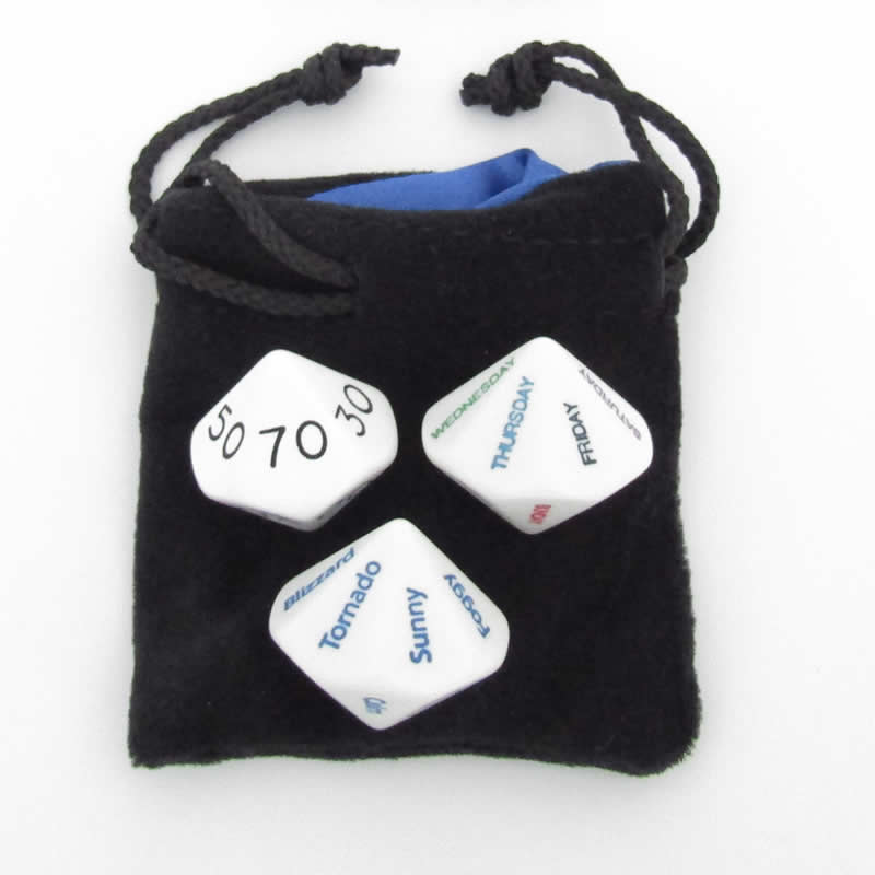 WKP99991 Large Amateur Weather Prediction Novelty Dice Set of 3 (ONLINE ORDER ONLY)