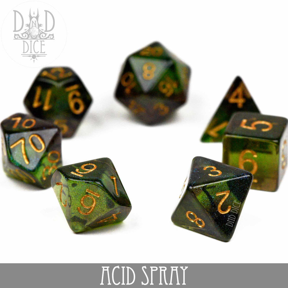 Acid Spray Dice Set (Online Order Only)