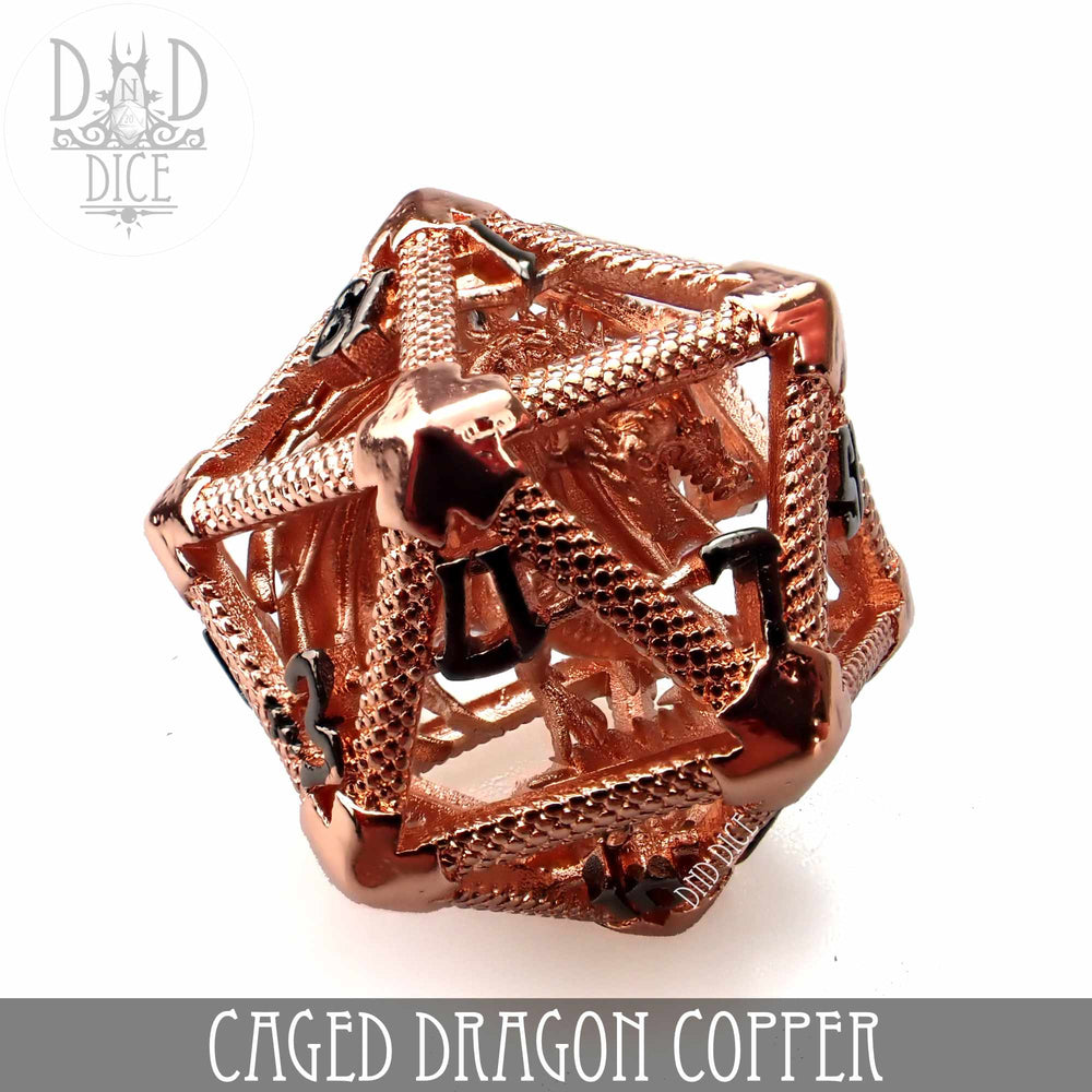 Caged Dragon D20 (6 Colors) (Online Order Only)
