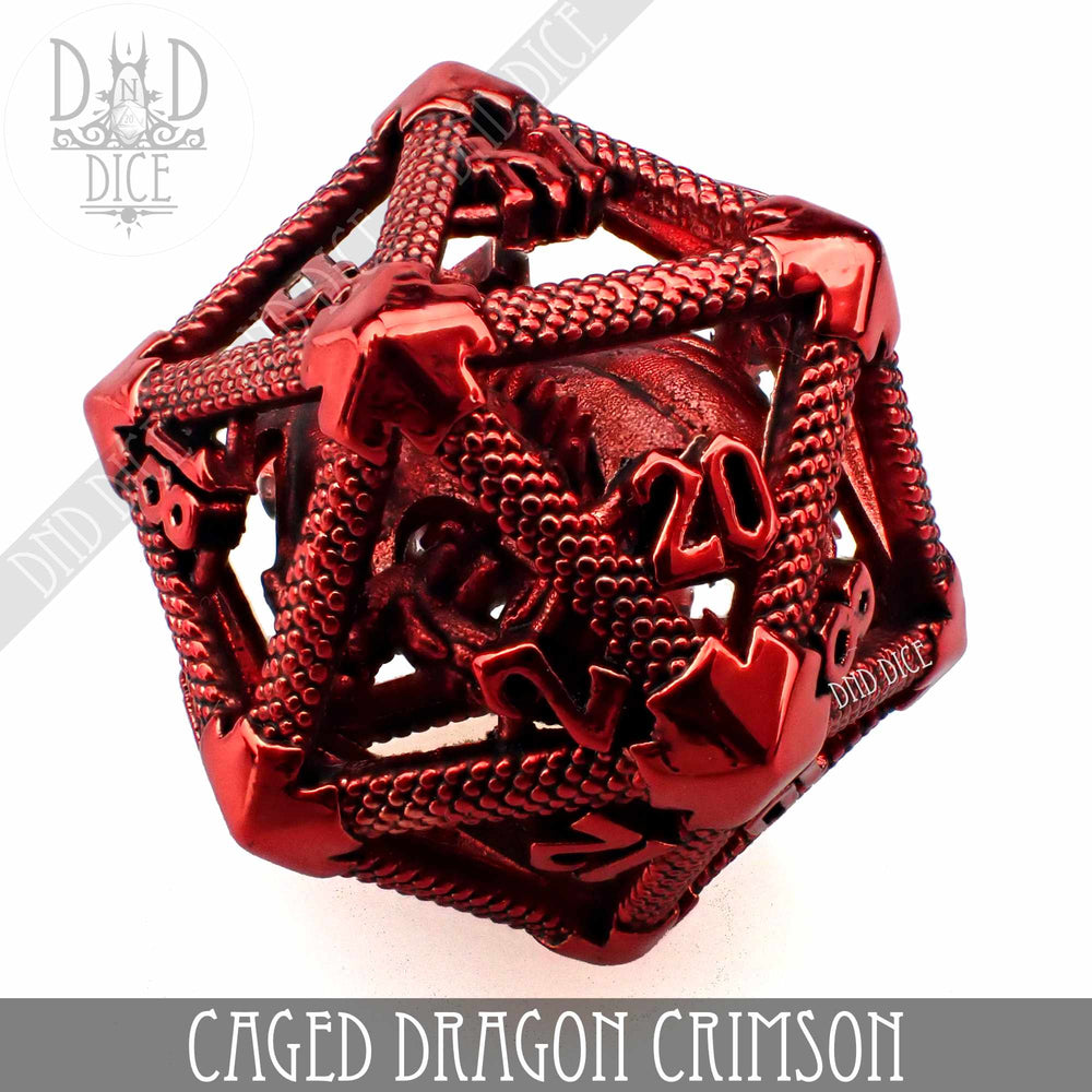 Caged Dragon D20 (6 Colors) (Online Order Only)