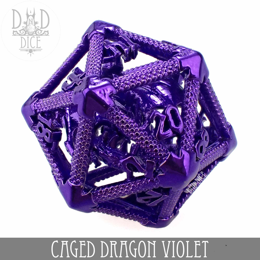 Caged Dragon D20 (6 Colors) (Online Order Only)