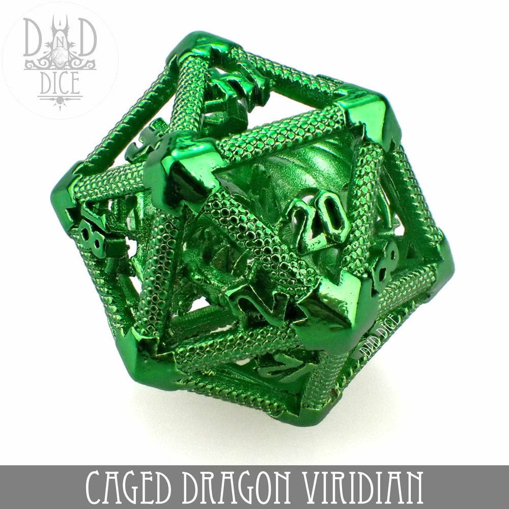 Caged Dragon D20 (6 Colors) (Online Order Only)