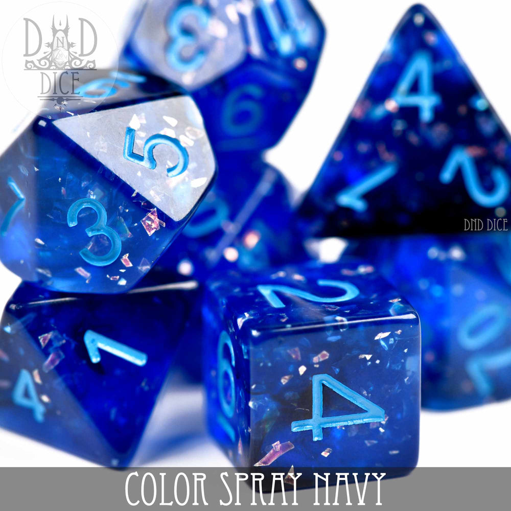Color Spray Navy Dice Set (Online Order Only)