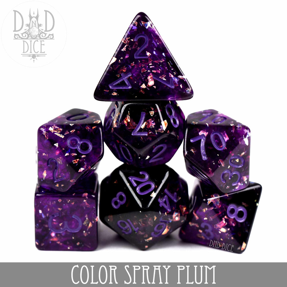 Color Spray Plum Dice Set (Online Order Only)