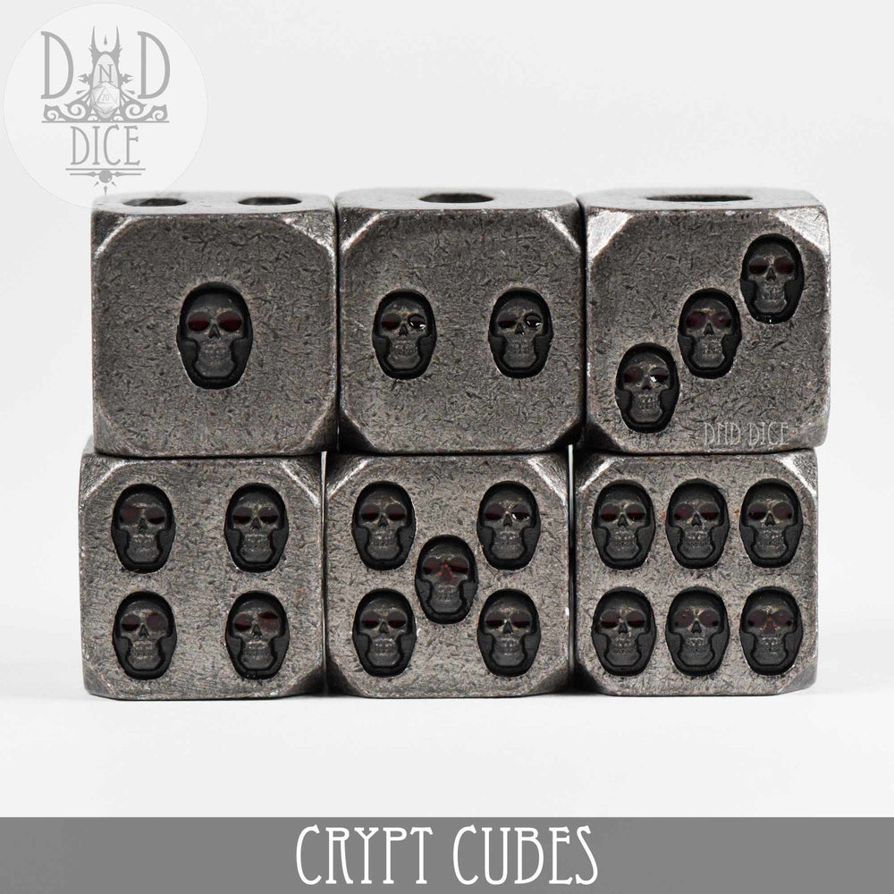 Crypt Cubes 6D6 Metal Dice Set (Online Order Only)