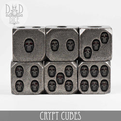Crypt Cubes 6D6 Metal Dice Set (Online Order Only)