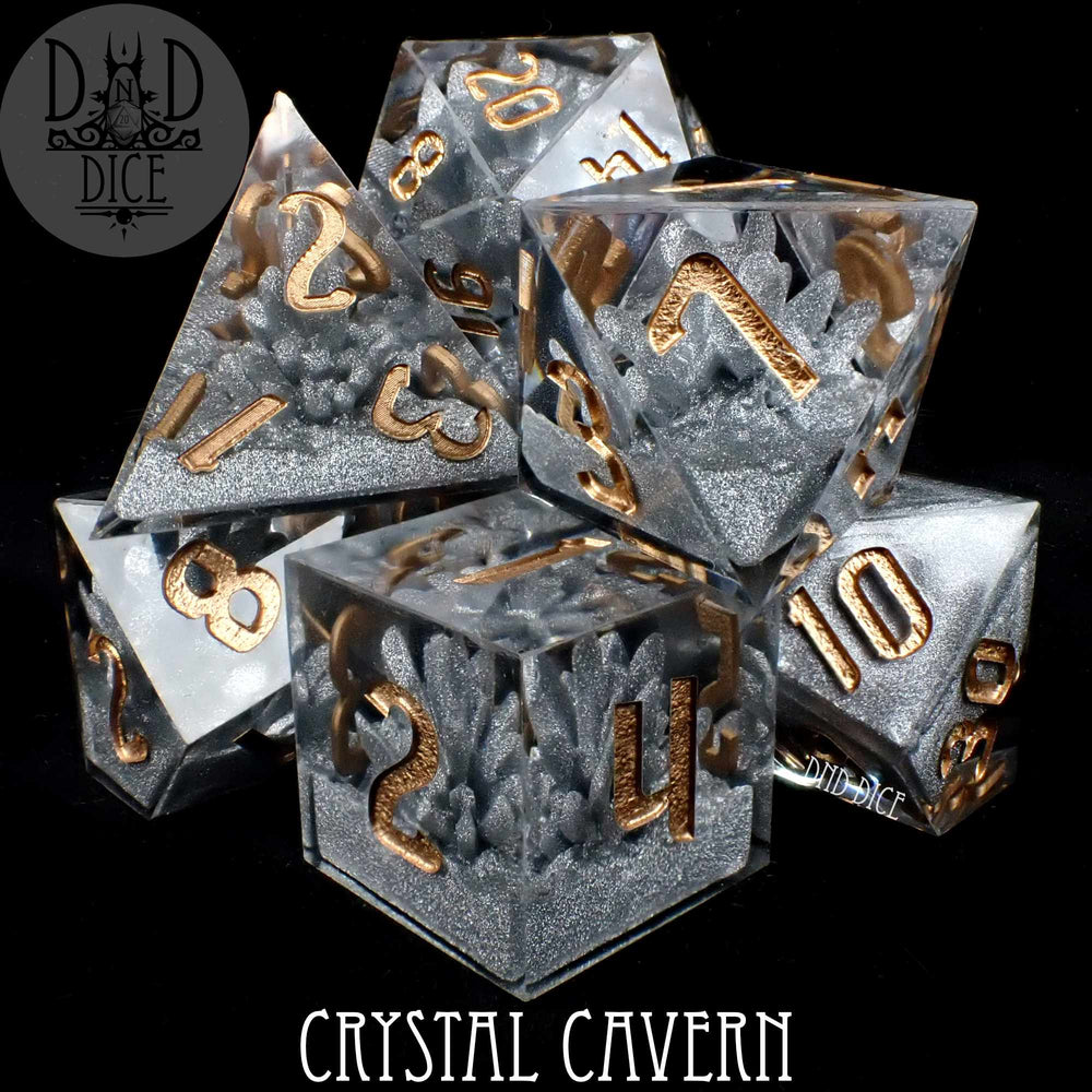 Crystal Cavern Handmade Dice Set (Online Order Only)