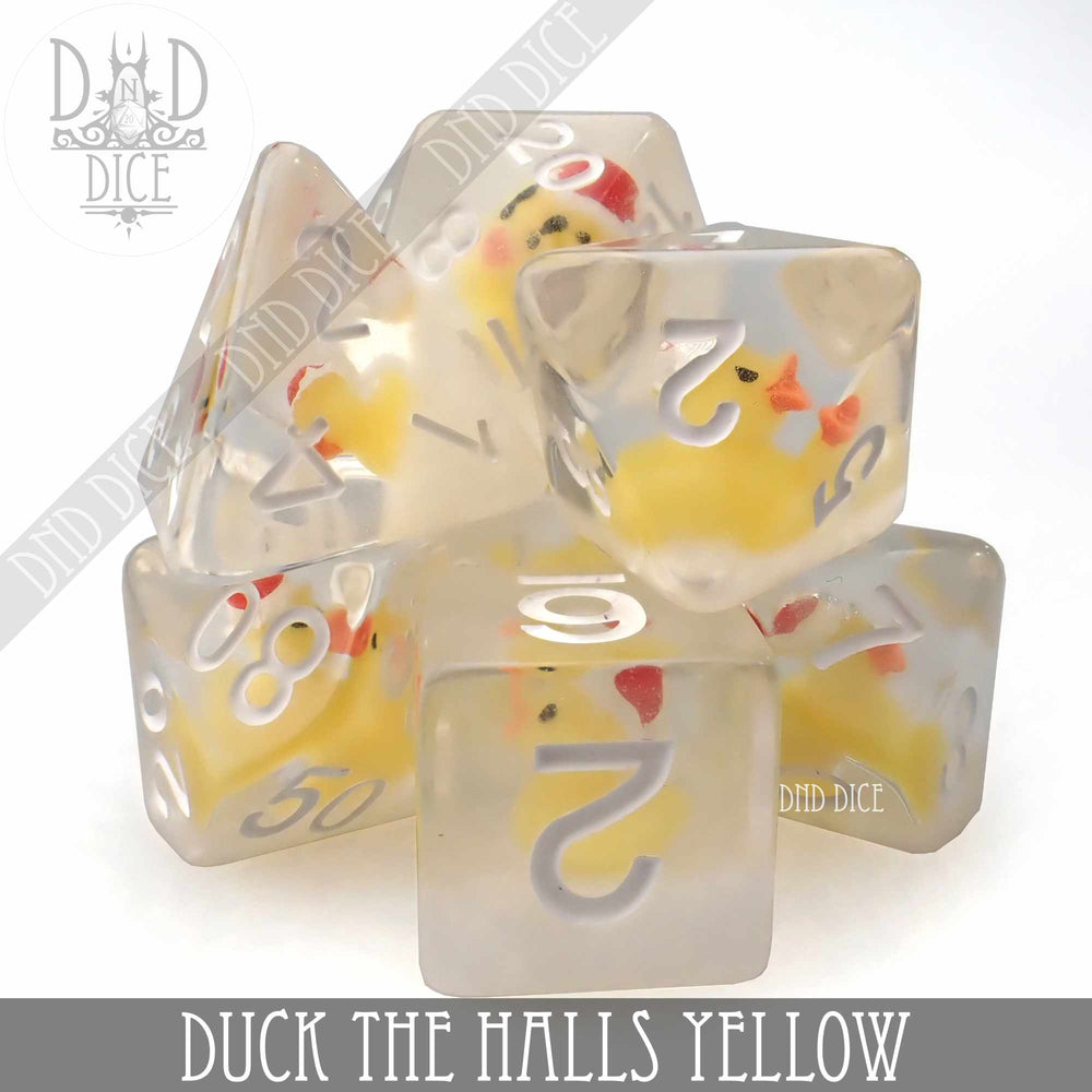 Duck the Halls Yellow Dice Set (Online Order Only)