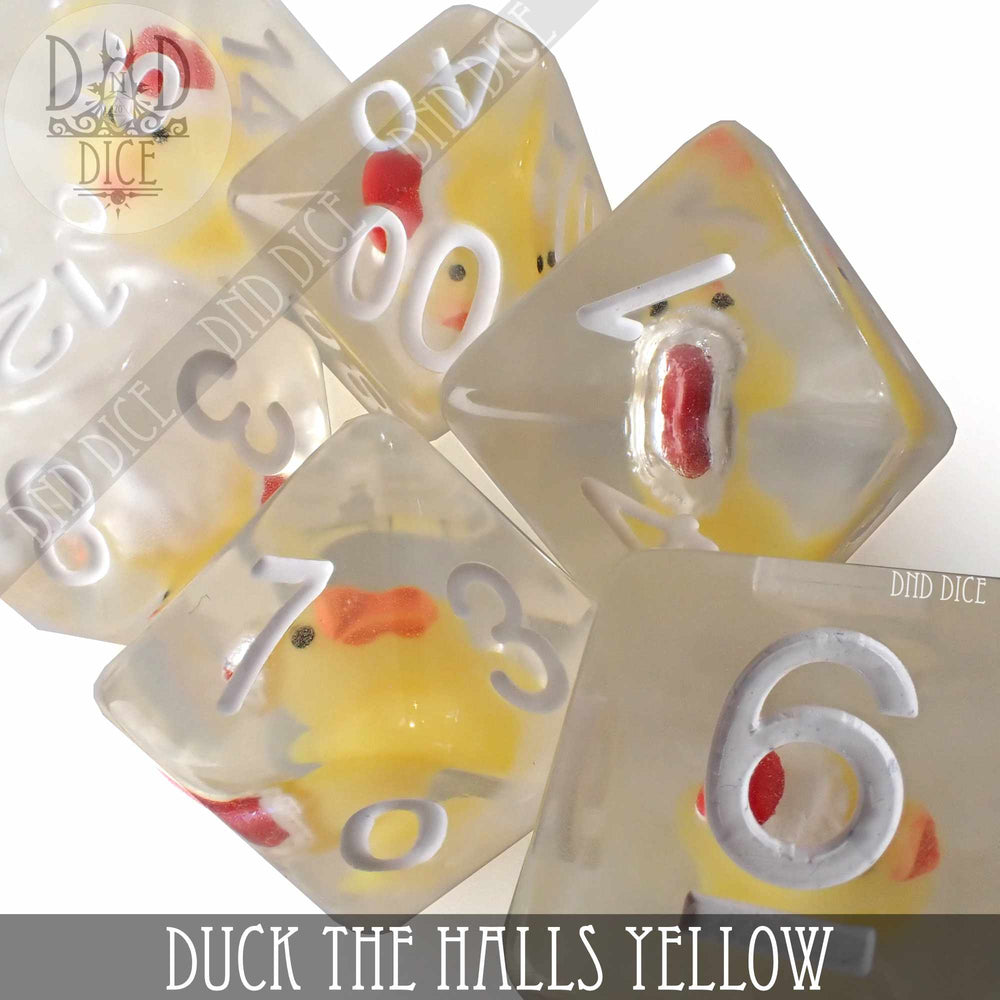 Duck the Halls Yellow Dice Set (Online Order Only)