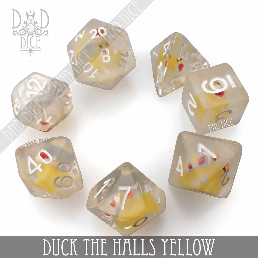 Duck the Halls Yellow Dice Set (Online Order Only)