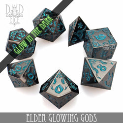 Elder Glowing Gods Metal Dice Set (Online Order Only)