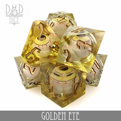 Golden Eye Liquid Core Dice Set (Online Order Only)