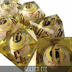 Golden Eye Liquid Core Dice Set (Online Order Only)