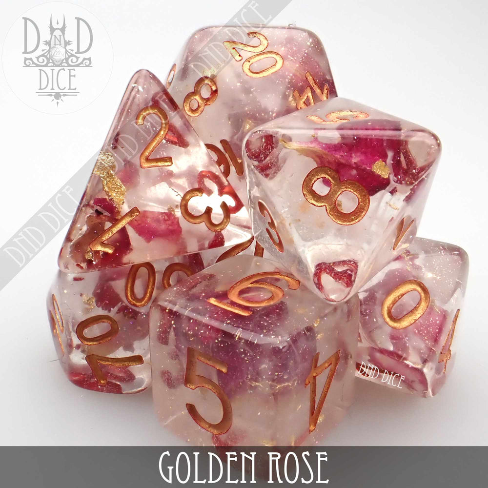 Golden Rose Dice Set (Online Order Only)