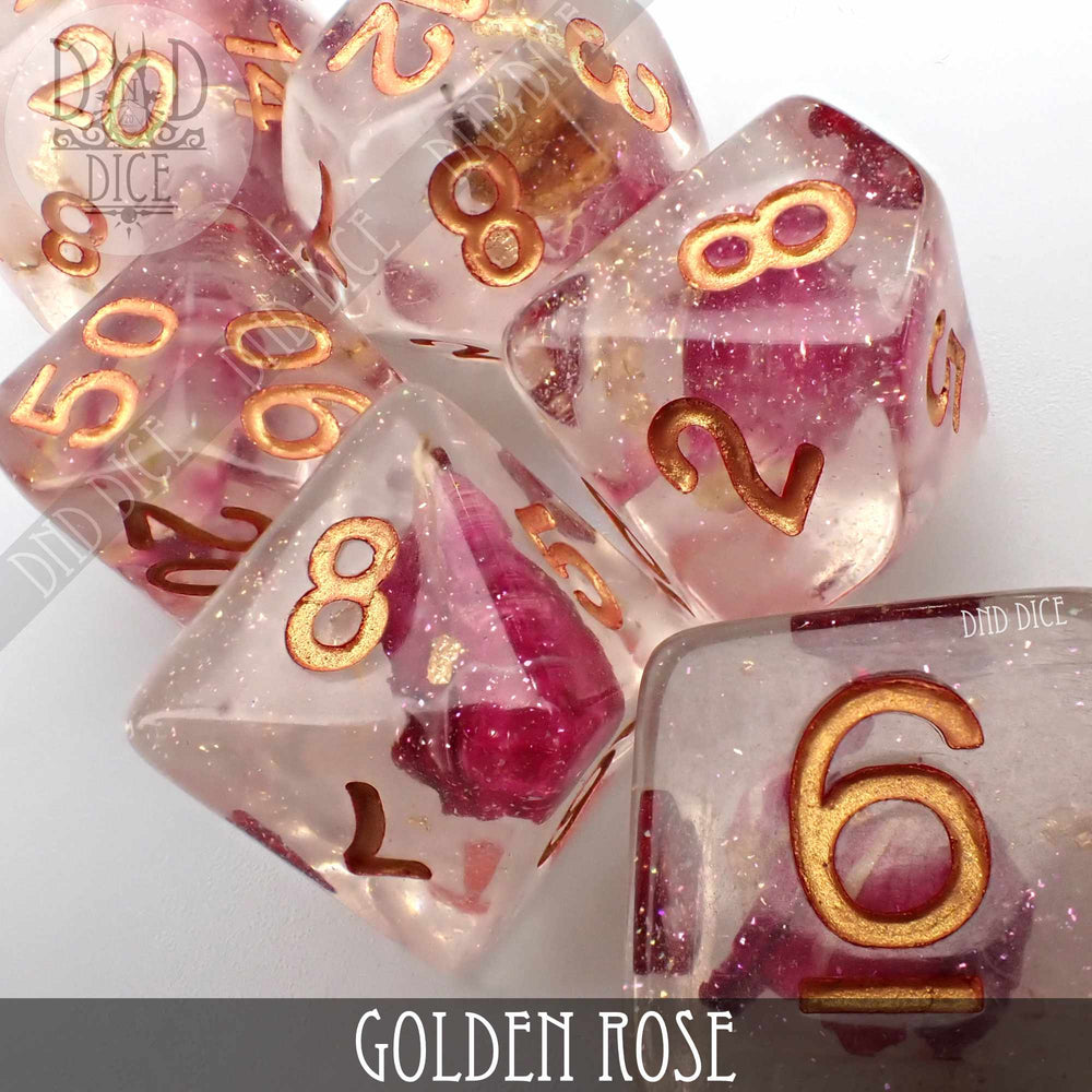 Golden Rose Dice Set (Online Order Only)