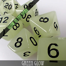 Green Glow in the Dark Dice Set (Online Order Only)