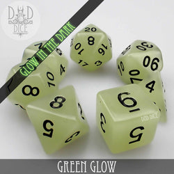 Green Glow in the Dark Dice Set (Online Order Only)