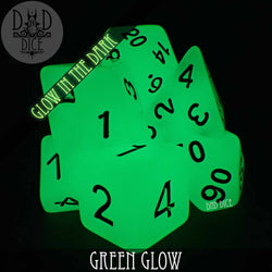 Green Glow in the Dark Dice Set (Online Order Only)