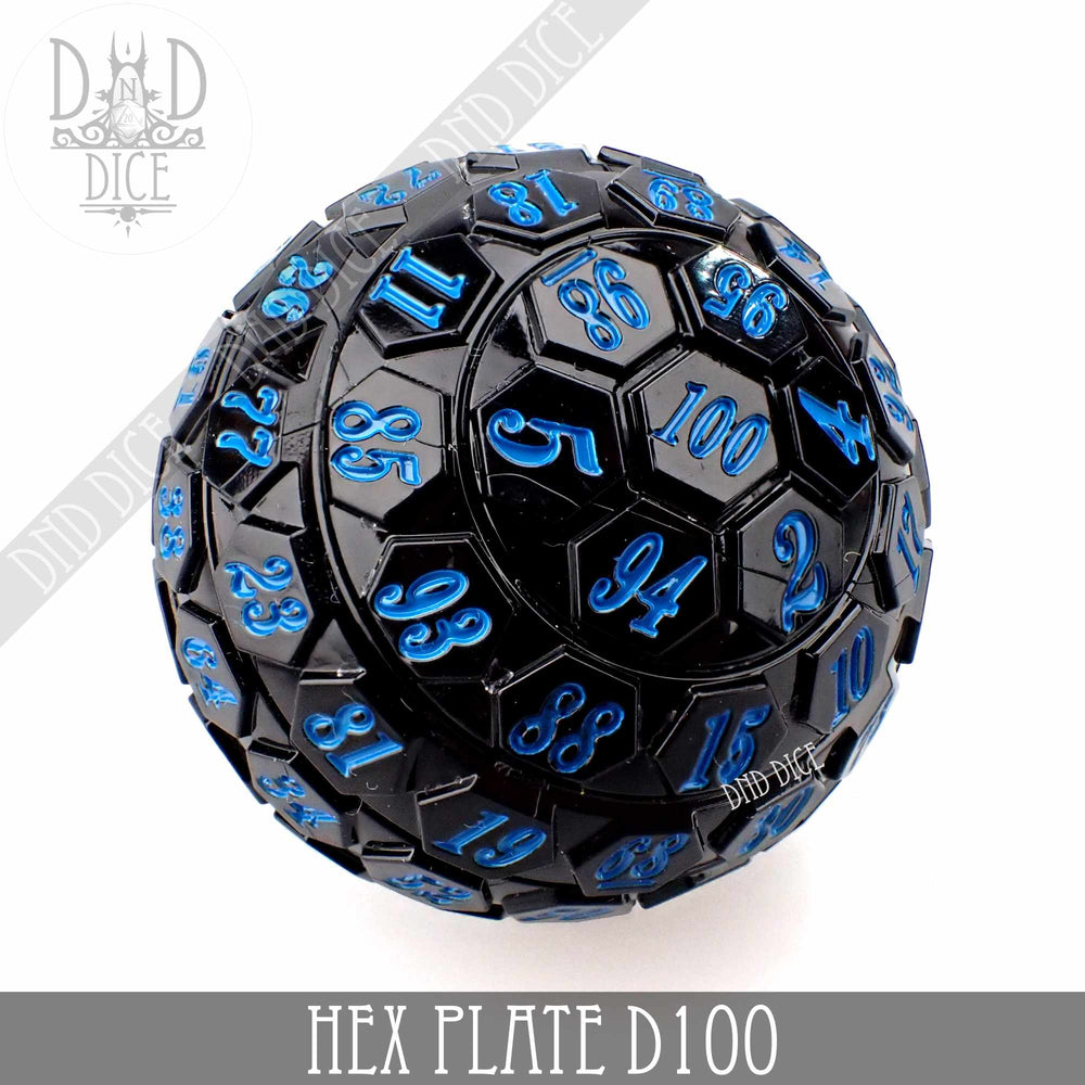 Hex Plate D100 Black With Blue (45mm) (Online Order Only)