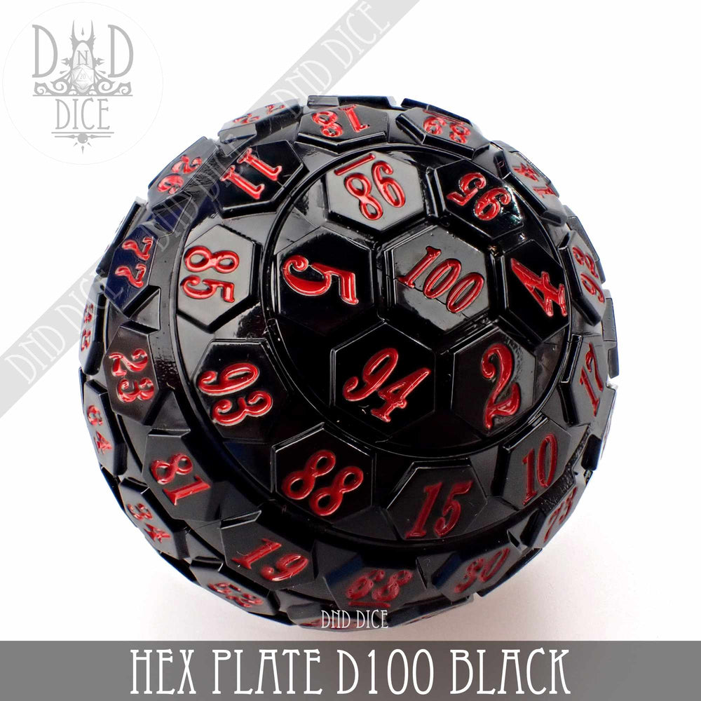 Hex Plate D100 Black with Red (45mm) (Online Order Only)