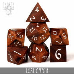 Lost Cabin Wood Dice Set (Gift Box) (Online Order Only)