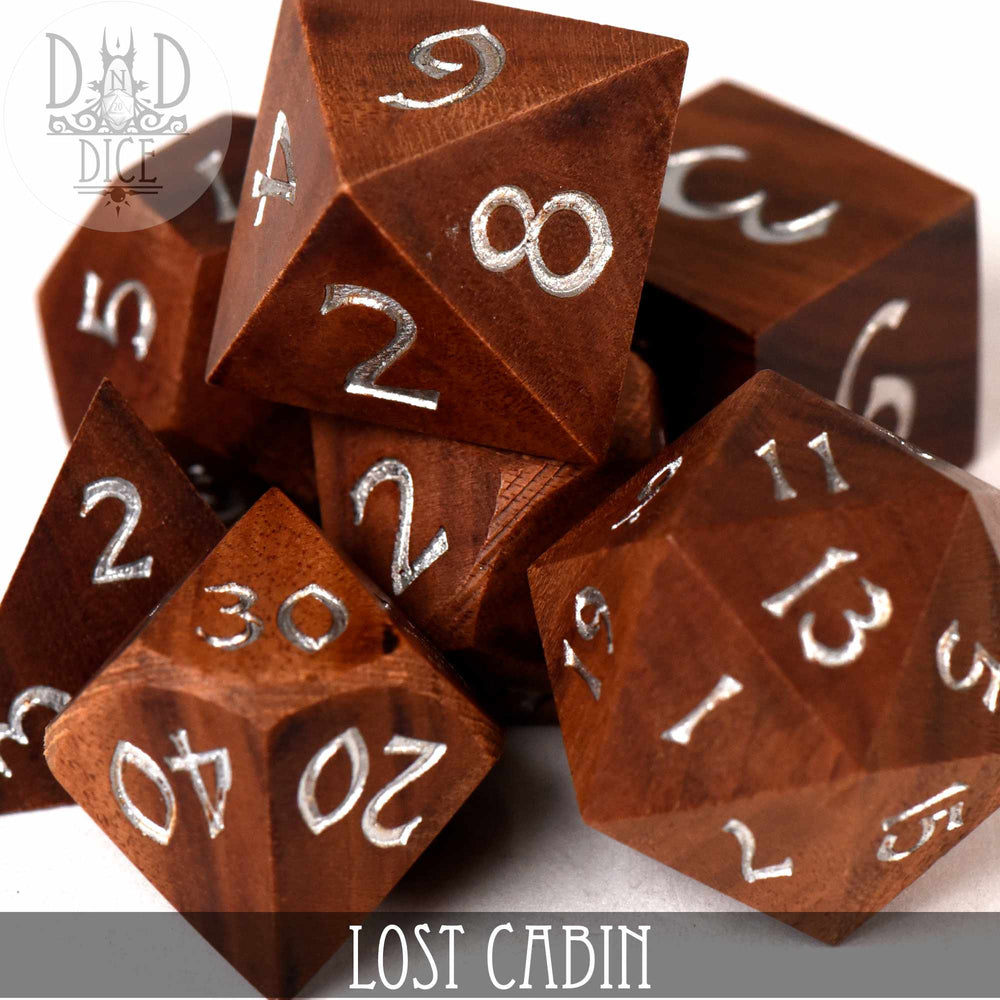 Lost Cabin Wood Dice Set (Gift Box) (Online Order Only)