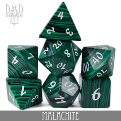 Malachite Dice Set (Gift Box) (Online Order Only)