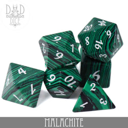 Malachite Dice Set (Gift Box) (Online Order Only)