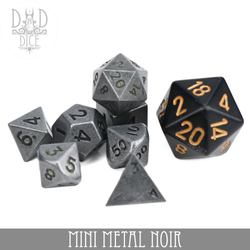 Mini Metal Noir Dice Set (10mm) (Online Order Only)