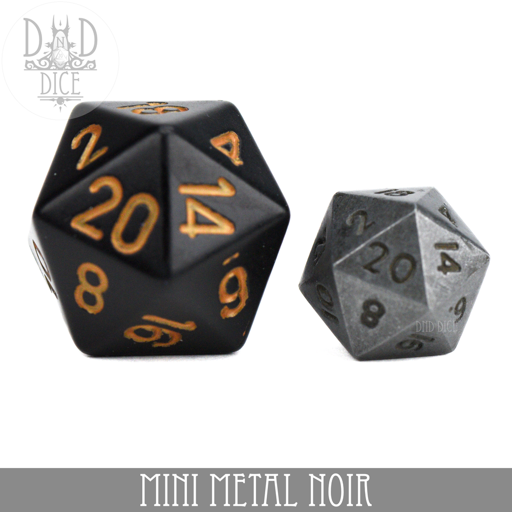 Mini Metal Noir Dice Set (10mm) (Online Order Only)