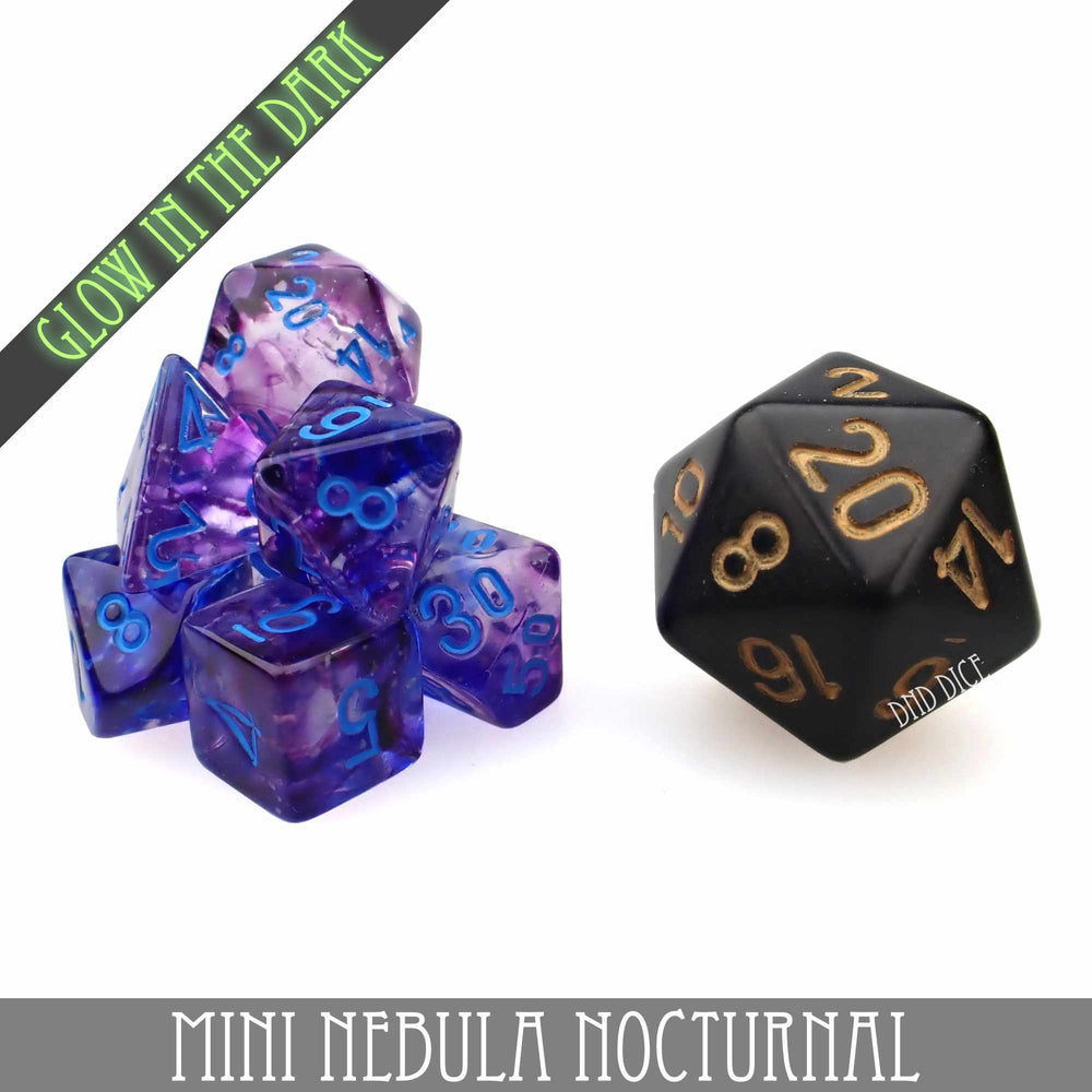 Mini Nebula Nocturnal Dice Set (10mm) (Online Order Only)