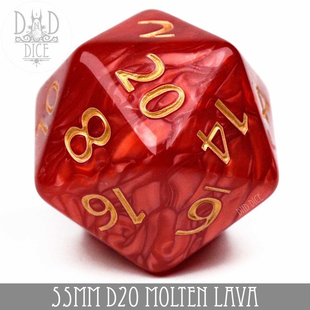 55mm D20 - Molten Lava (Online Order Only)