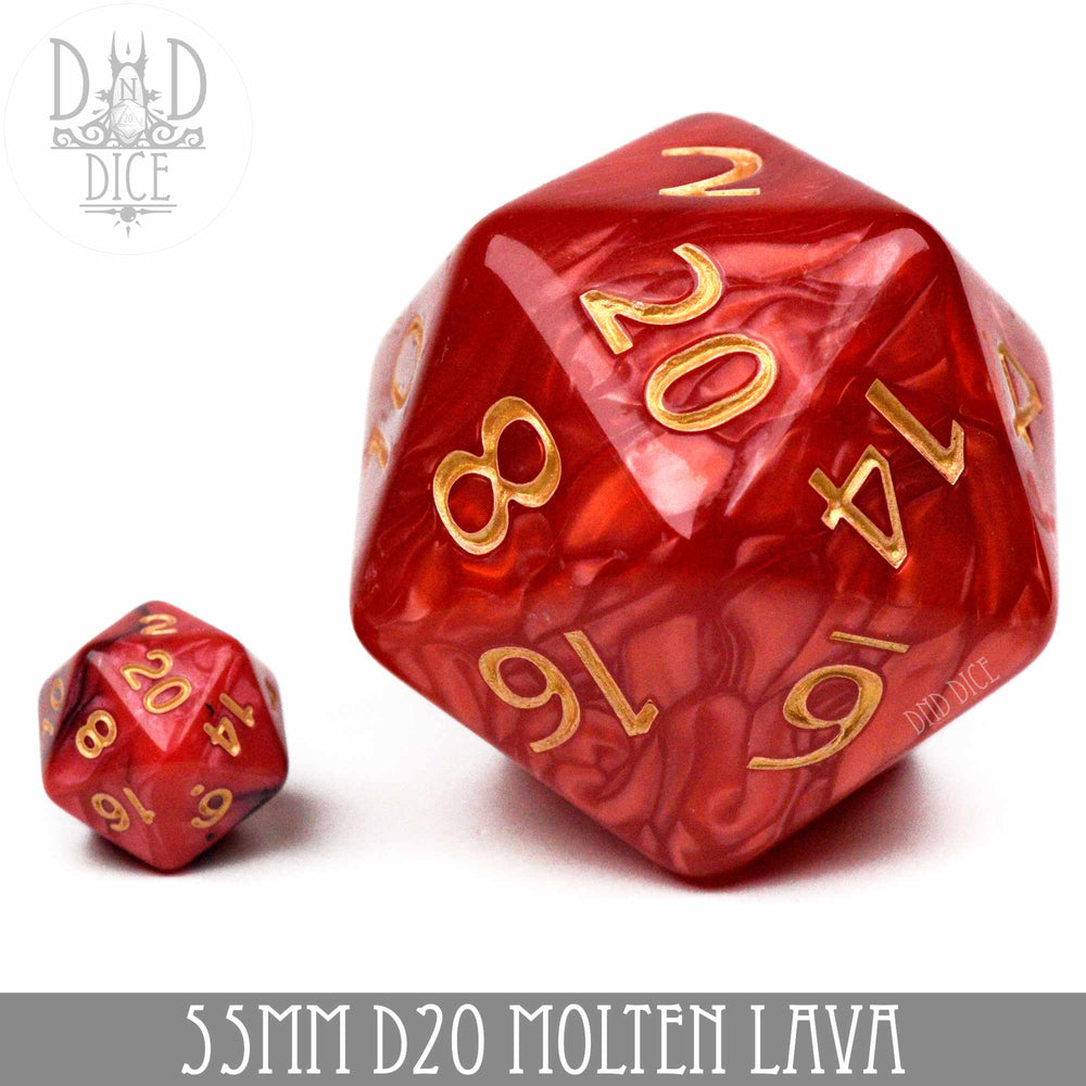 55mm D20 - Molten Lava (Online Order Only)