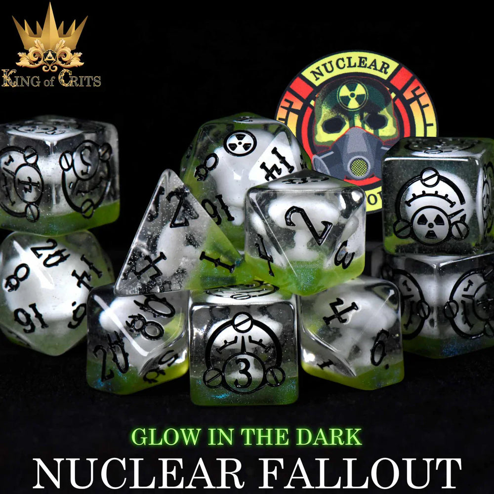 Nuclear Fallout - 11 Dice Set (Glow in the Dark) (Online Order Only)