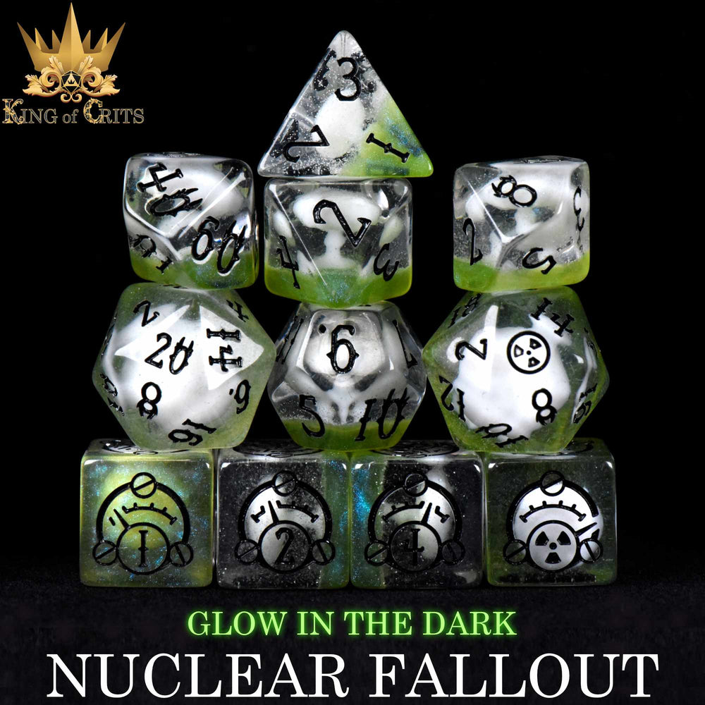 Nuclear Fallout 11 Dice Set (Glow) (Online Order Only)
