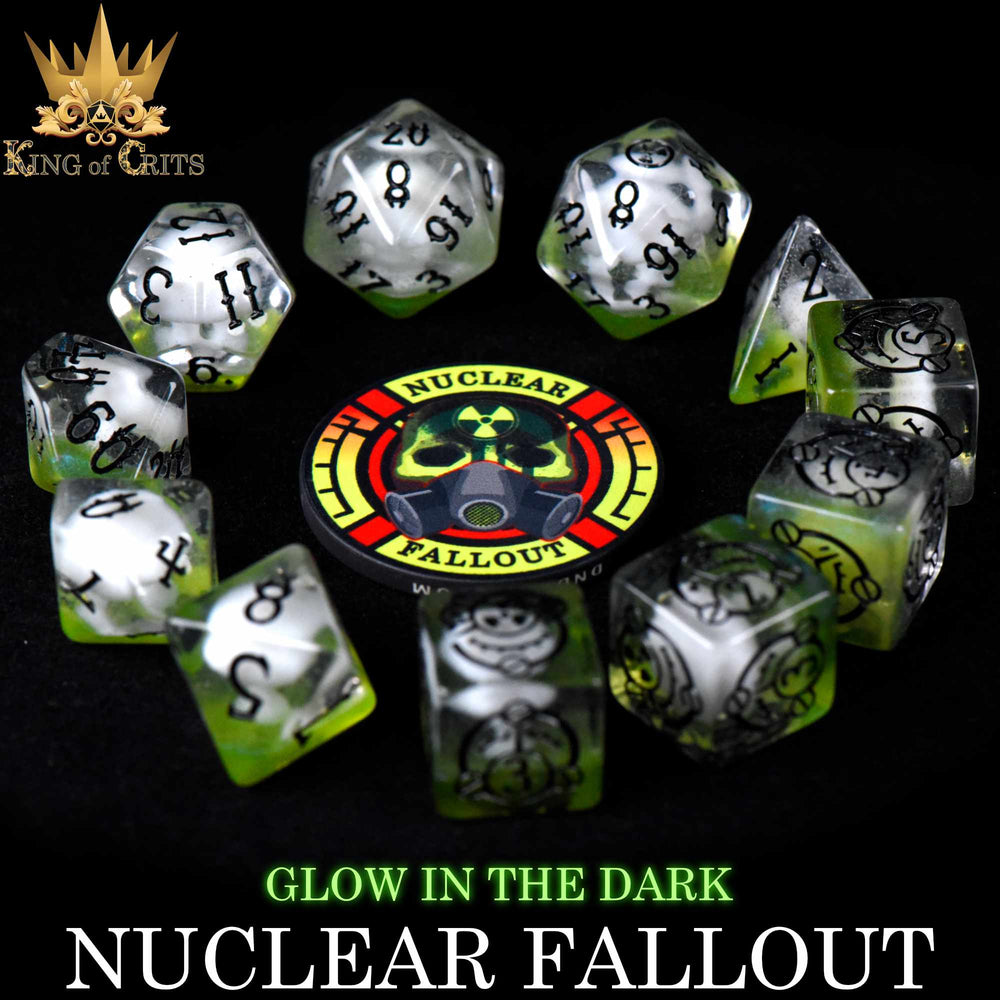 Nuclear Fallout 11 Dice Set (Glow) (Online Order Only)
