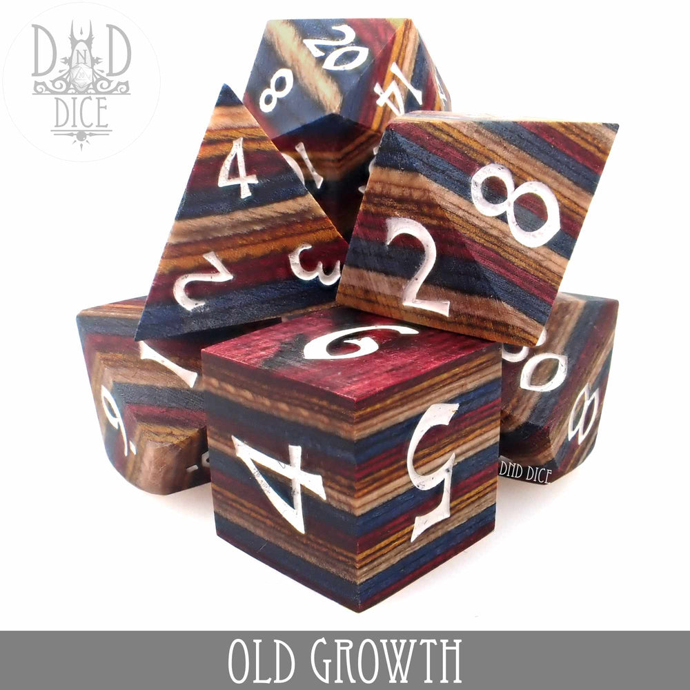 Old Growth Wood Dice Set (Gift Box) (Online Order Only)