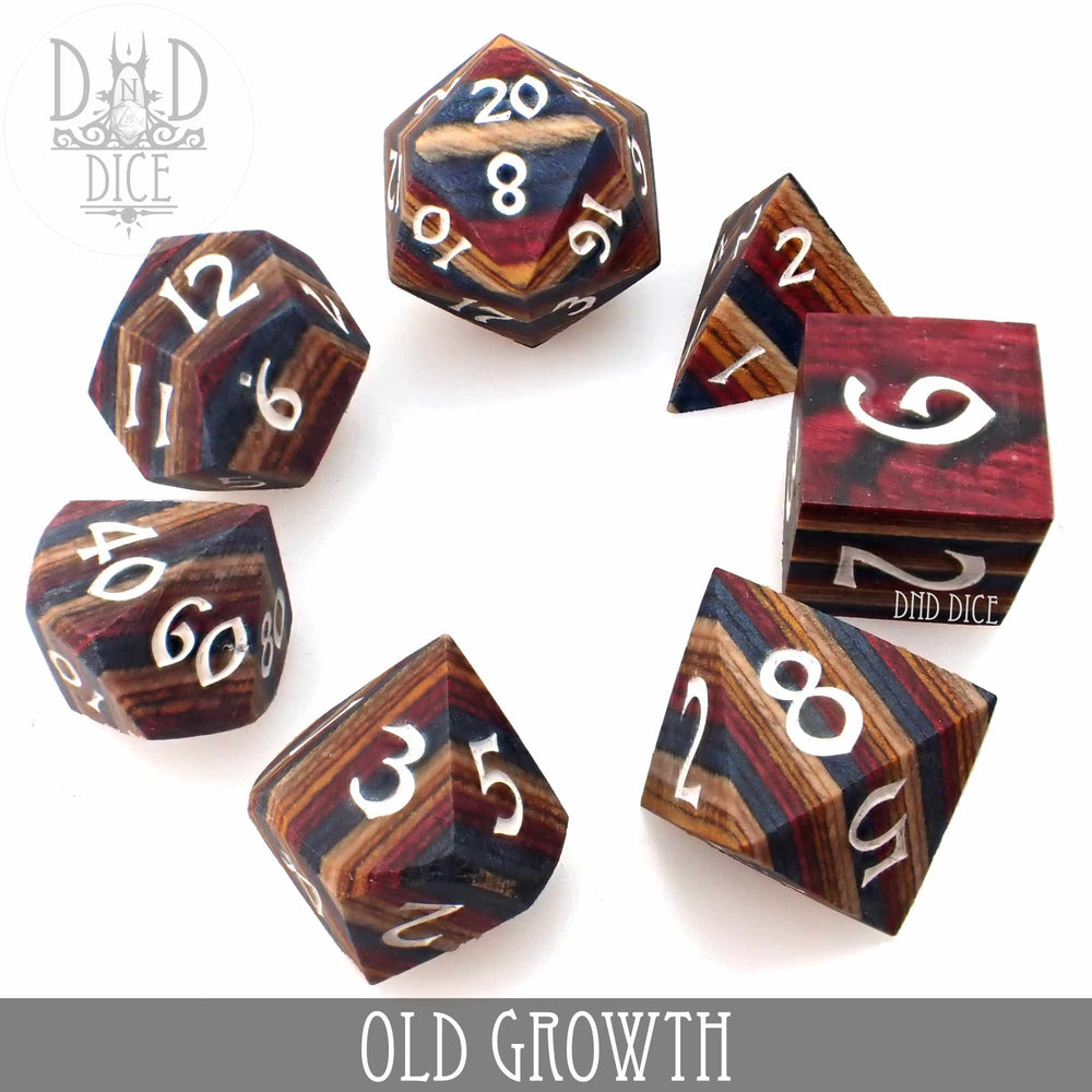 Old Growth Wood Dice Set (Gift Box) (Online Order Only)