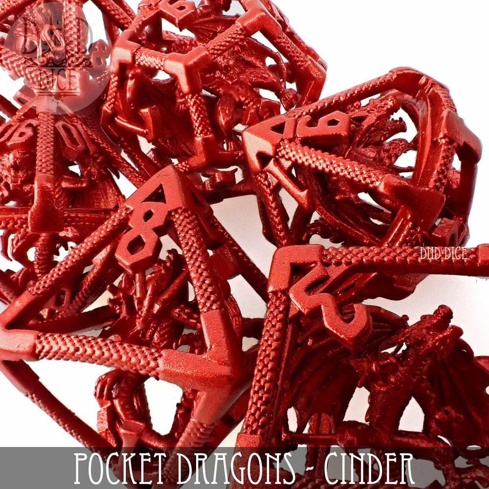 Pocket Dragons Cinder - Metal Dice Set (Gift Box) (Online Order Only)
