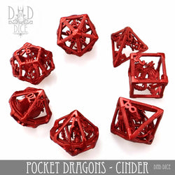 Pocket Dragons Cinder - Metal Dice Set (Gift Box) (Online Order Only)