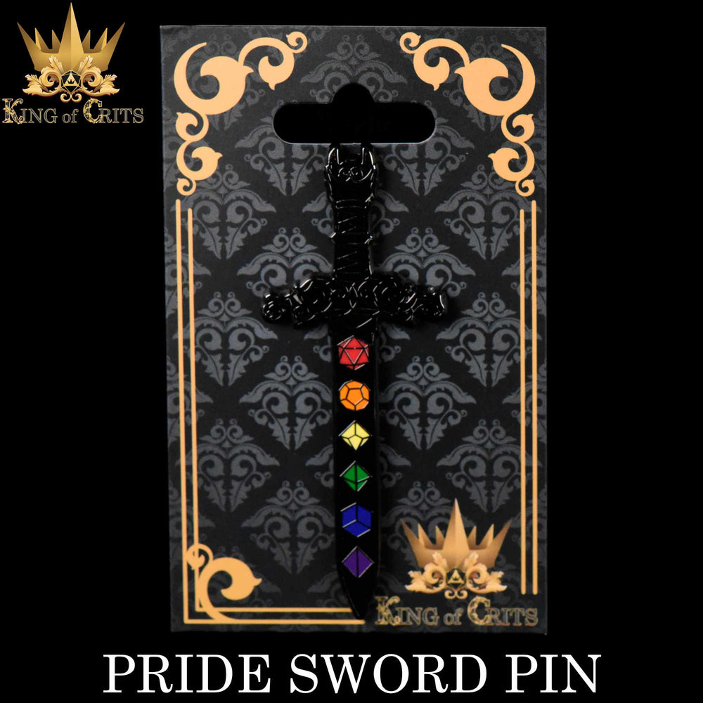 Pride Dice Sword Enamel Pin (Online Order Only)