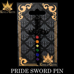 Pride Dice Sword Enamel Pin (Online Order Only)