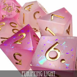 Purifying Light Handmade Dice Set (Color Change) (Online Order Only)