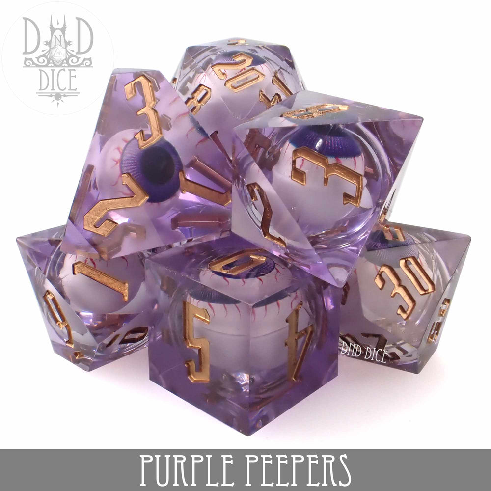Purple Peepers Liquid Core Dice Set (Online Order Only)