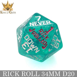 Rick Rolled 34mm D20 (Online Order Only)