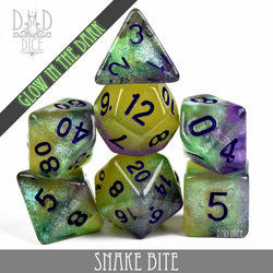 Snake Bite Glow in the Dark Dice Set (Online Order Only)