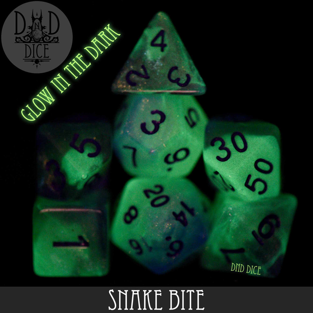 Snake Bite Glow in the Dark Dice Set (Online Order Only)