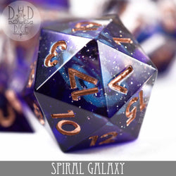 Spiral Galaxy Handmade Dice Set (Online Order Only)